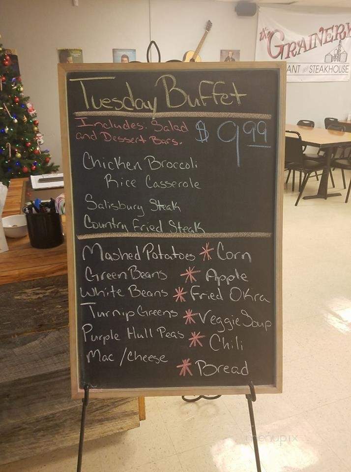 The Grainery - McEwen, TN menu_pic