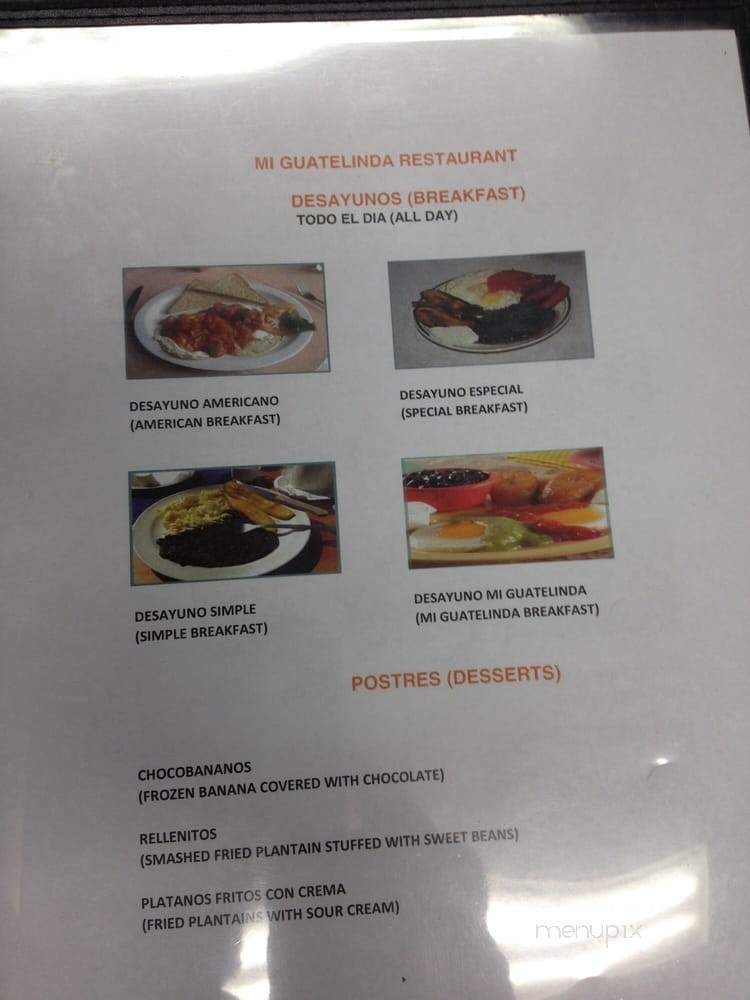 Mi Guatelinda Restaurante - Madison, TN menu_pic
