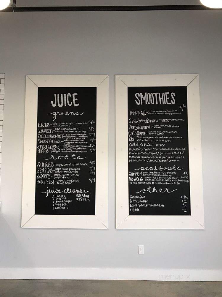 Lokale Juice - Nolensville, TN menu_pic