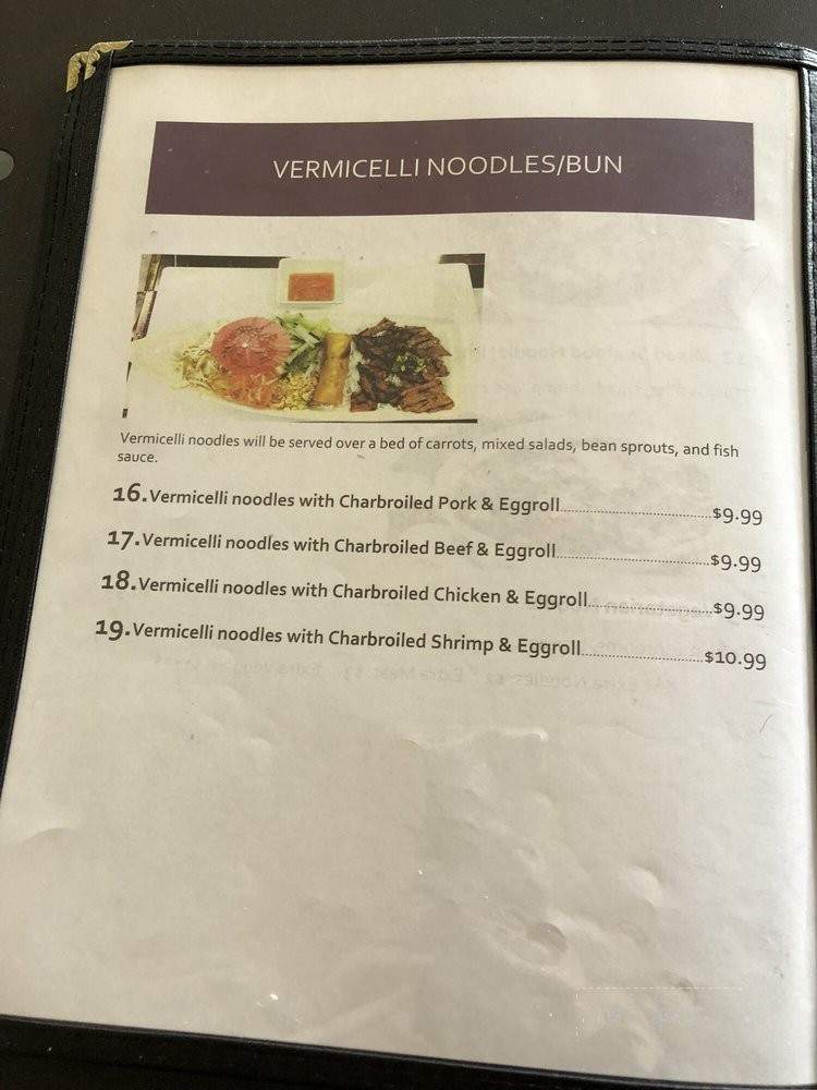 Pho Ann - Nashville, TN menu_pic
