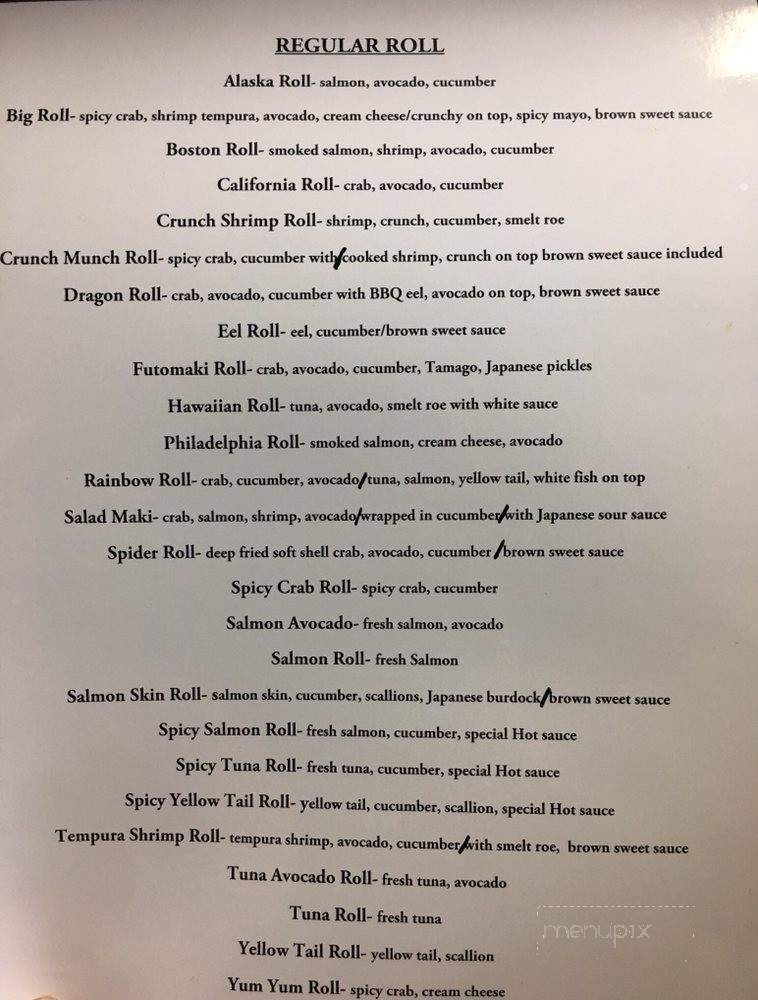 Sushi Circle - Nashville, TN menu_pic