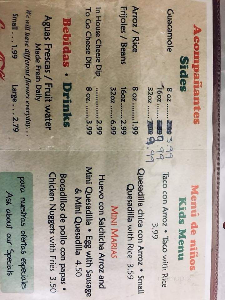 Las Marias - Athens, TN menu_pic