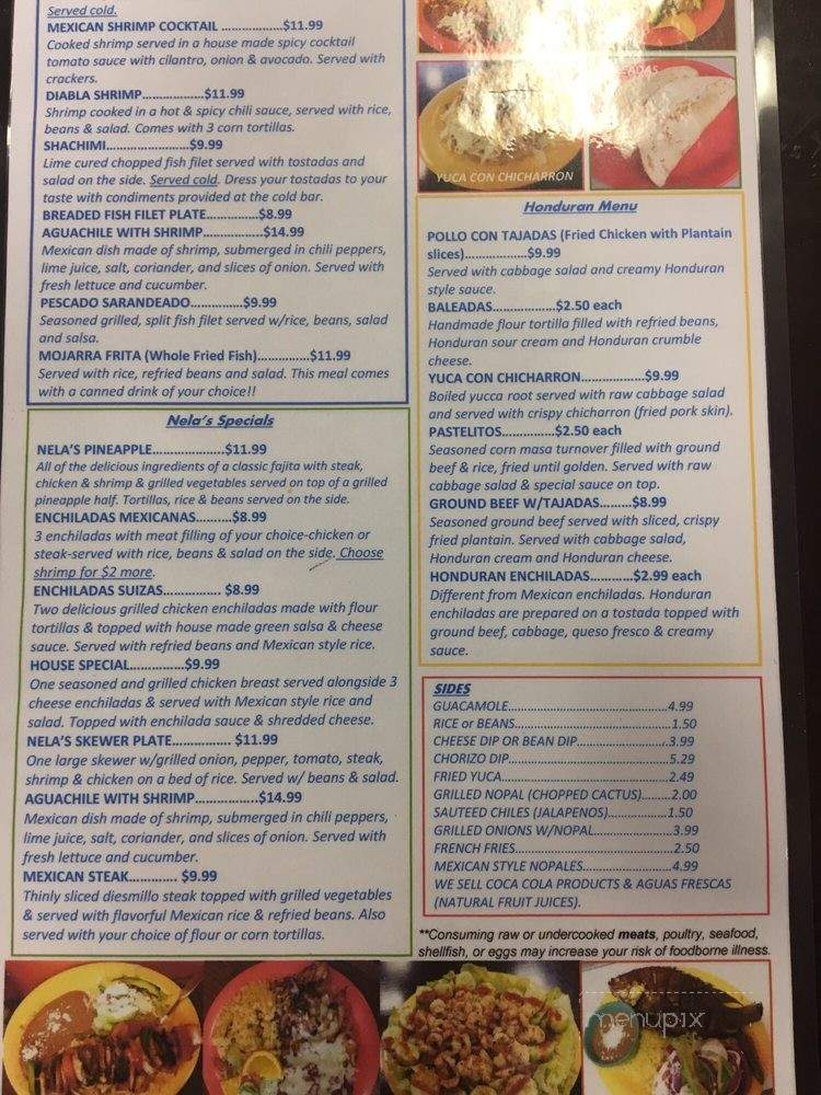 Nela's Tacos - Cleveland, TN menu_pic