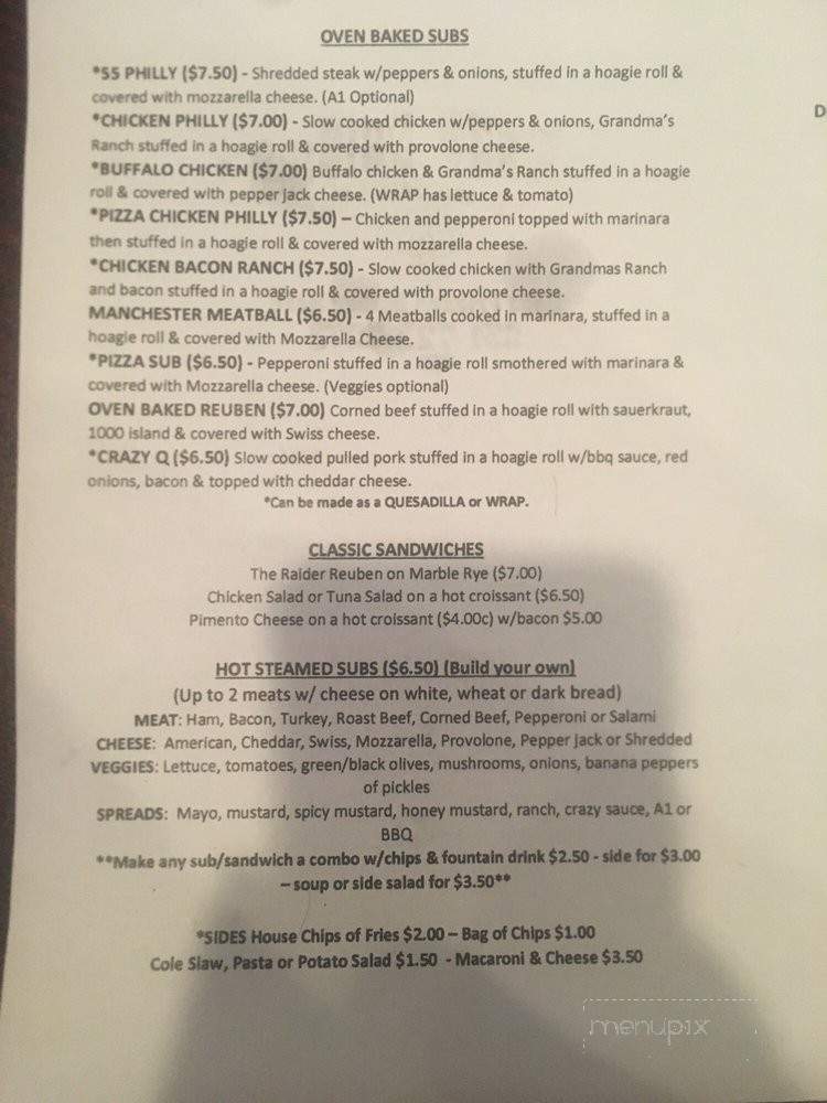 Crazy Daisies - Manchester, TN menu_pic