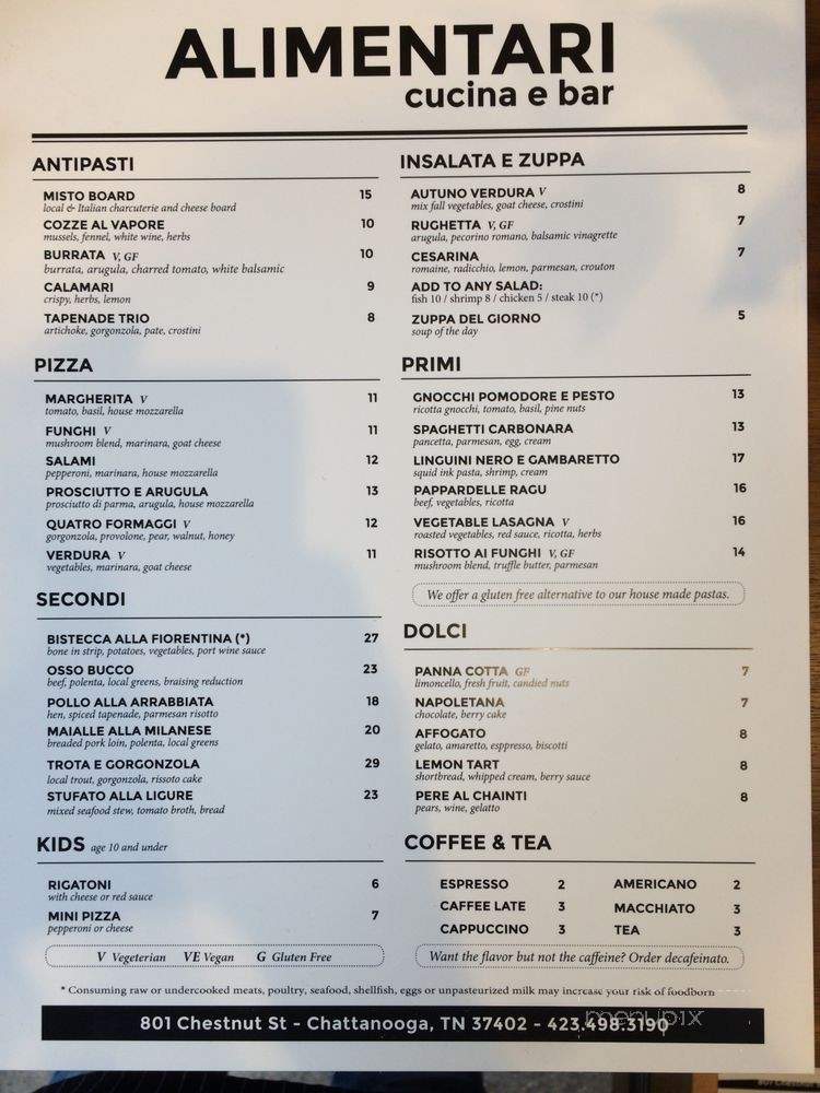 Alimentari - Chattanooga, TN menu_pic
