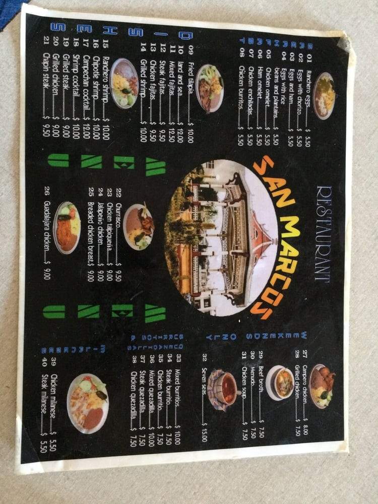 San Marcos Restaurant - Chattanooga, TN menu_pic