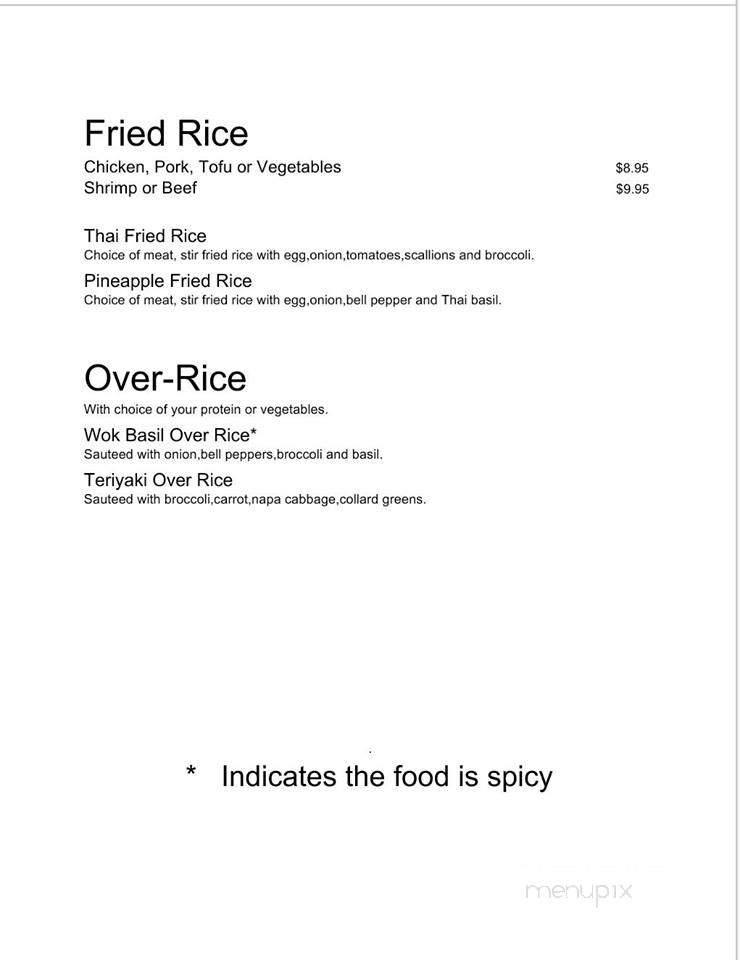 Thai Cuisine - Kingsport, TN menu_pic
