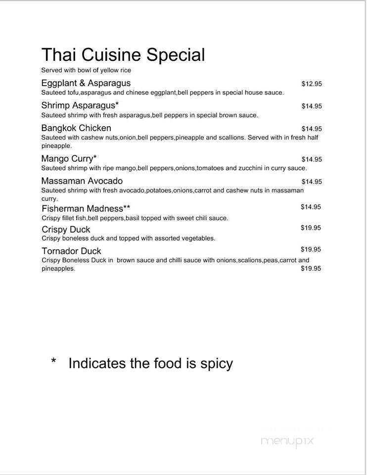 Thai Cuisine - Kingsport, TN menu_pic