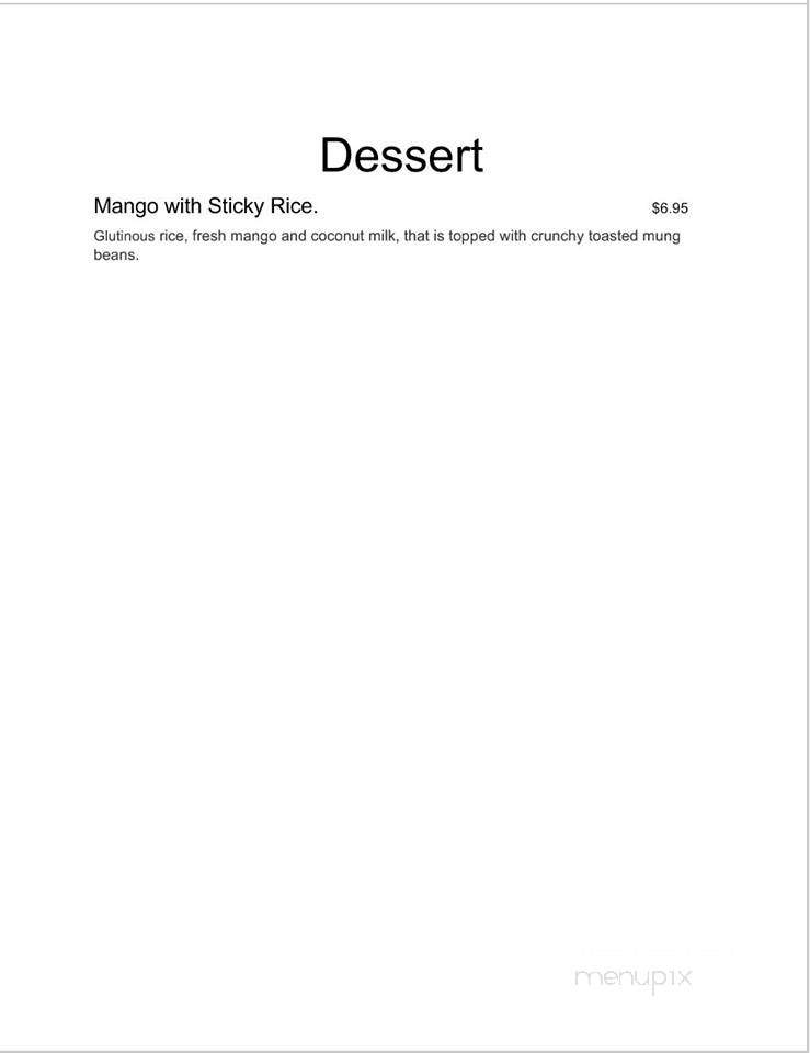 Thai Cuisine - Kingsport, TN menu_pic