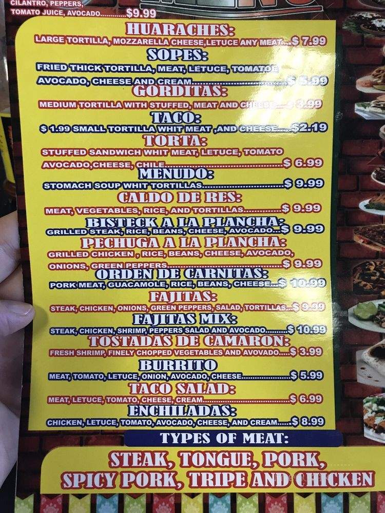 La Casita Charra - Oak Ridge, TN menu_pic