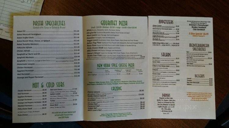 Brianna's Italian Restaurant and Cuisine - Townsend, TN menu_pic