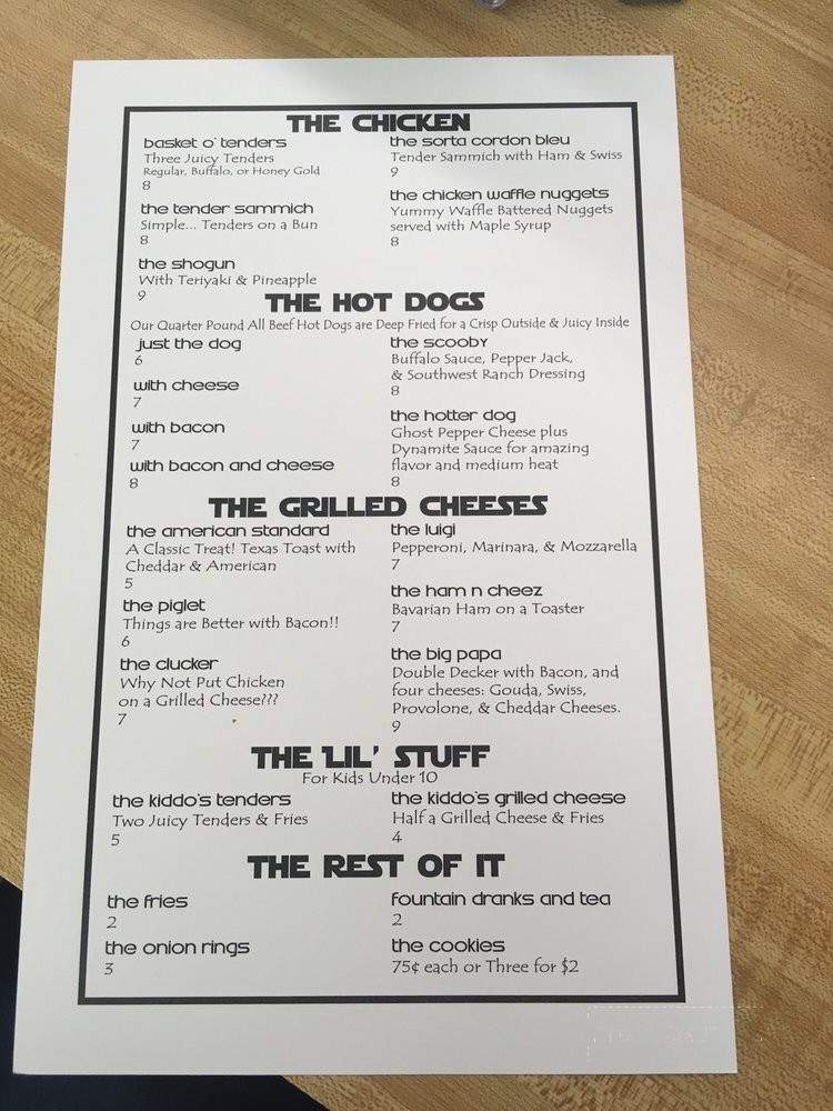 A's Place The Burger Joint - Whiteville, TN menu_pic