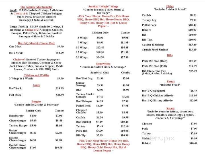Crutchfields BBQ - Memphis, TN menu_pic