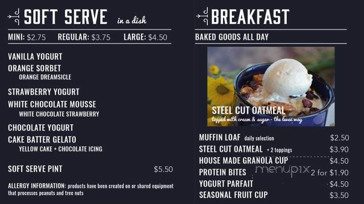Levee Creamery - Memphis, TN menu_pic