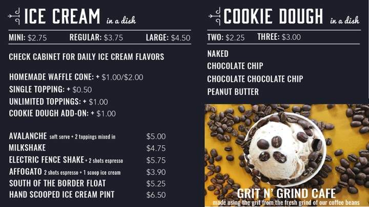 Levee Creamery - Memphis, TN menu_pic