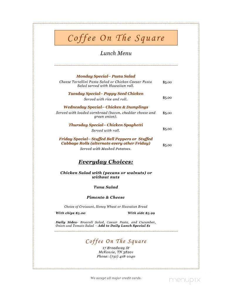 /30237119/Coffee-On-The-Square-McKenzie-TN - McKenzie, TN