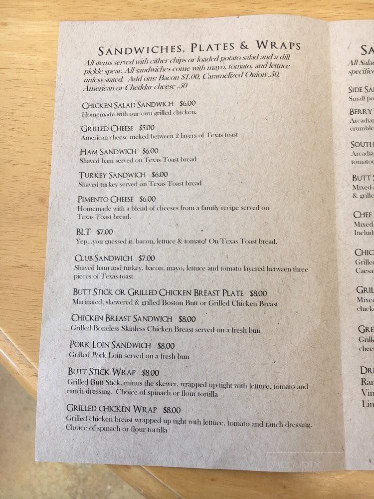 Uncle Billy's Downtown Eatery - Paris, TN menu_pic