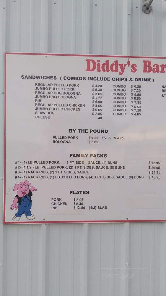 Diddy's BBQ - Jackson, TN menu_pic
