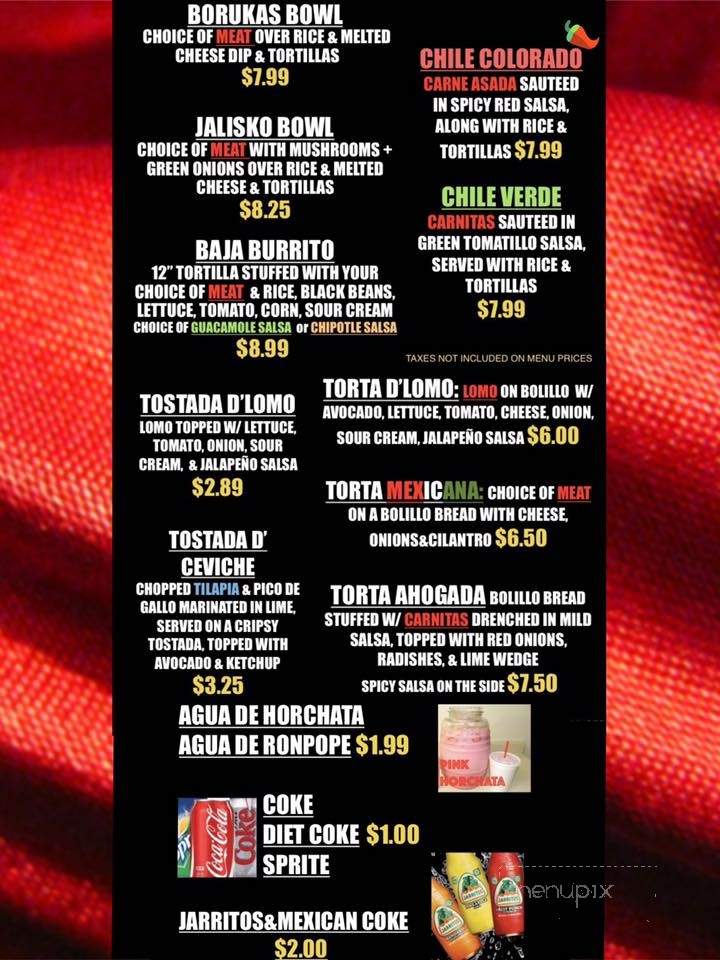 Takos Borukas - Jackson, TN menu_pic
