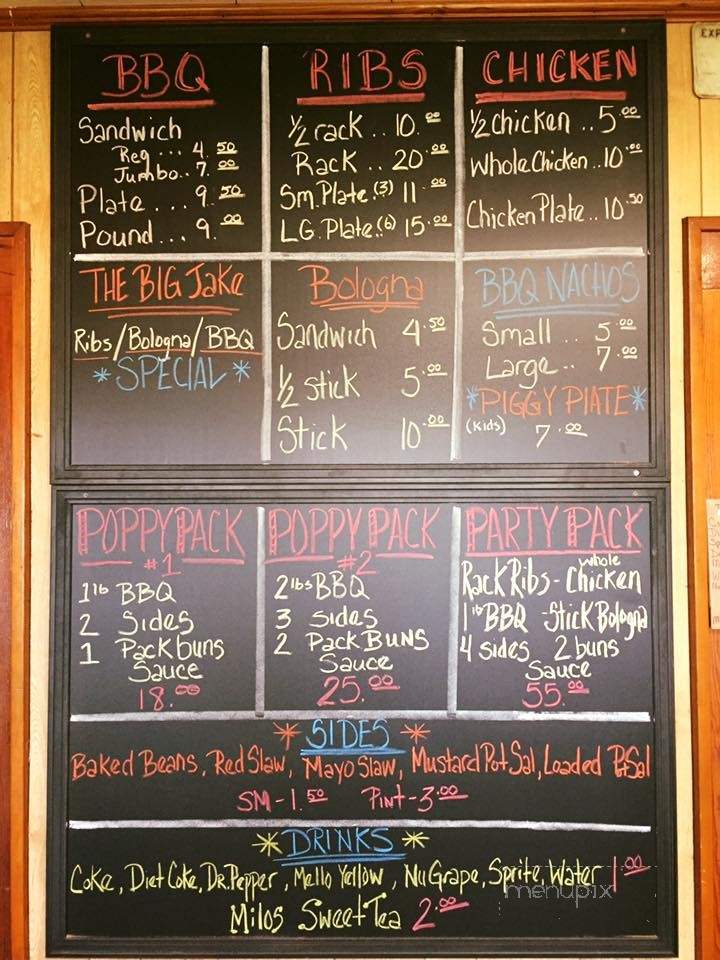 Poppy's BBQ - Crump, TN menu_pic
