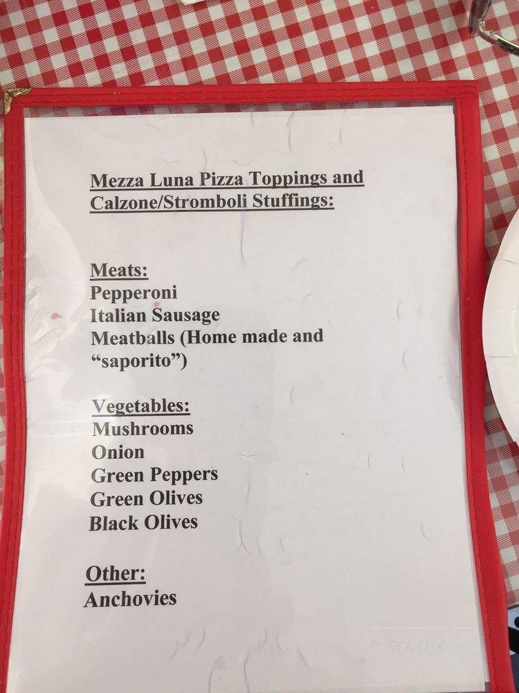 Mezza Luna Pizza - Pulaski, TN menu_pic