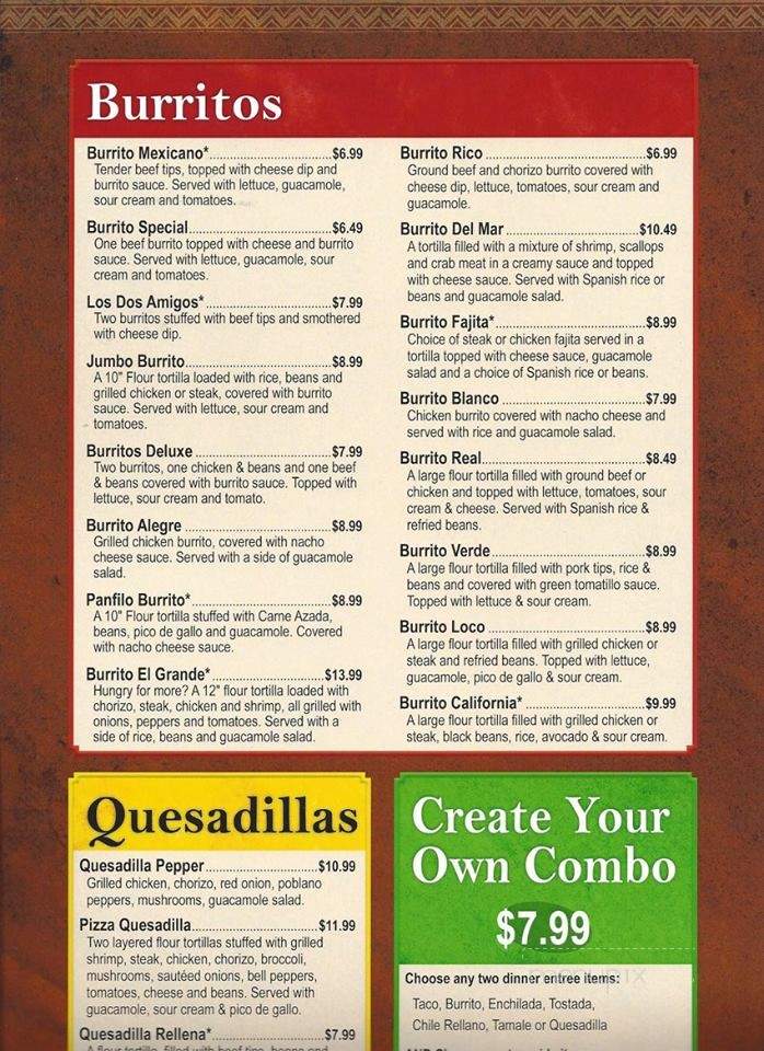 Casa Grande - Crossville, TN menu_pic