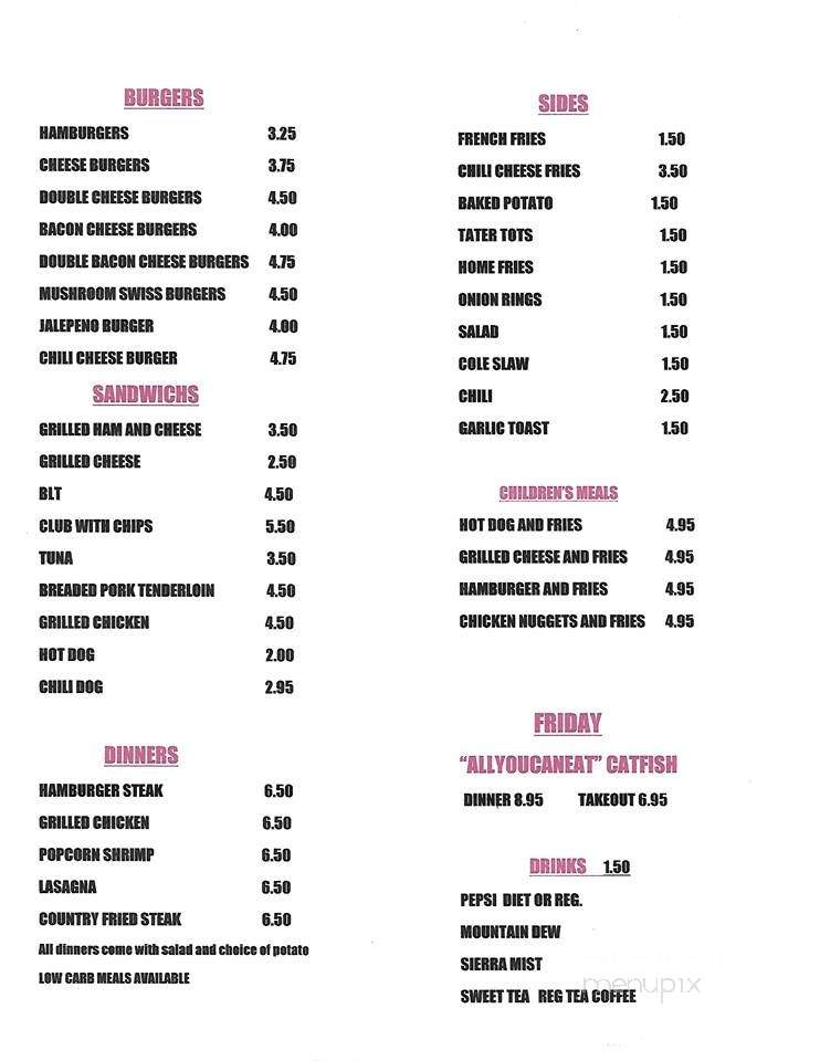 Mac's Diner - Jamestown, TN menu_pic