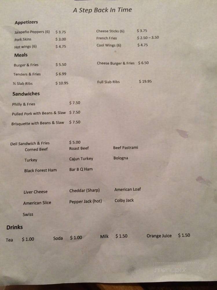 Levee Commissary - Tunica, MS menu_pic