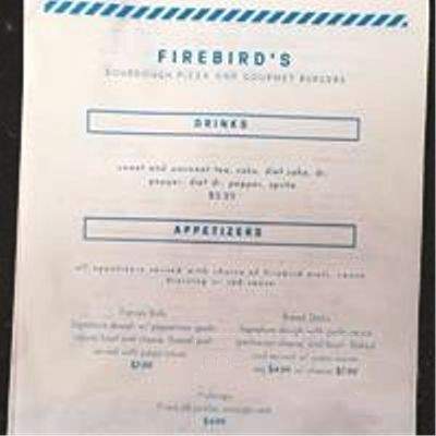 Firebird Burgers And Summer Tyme Sno - Corinth, MS menu_pic