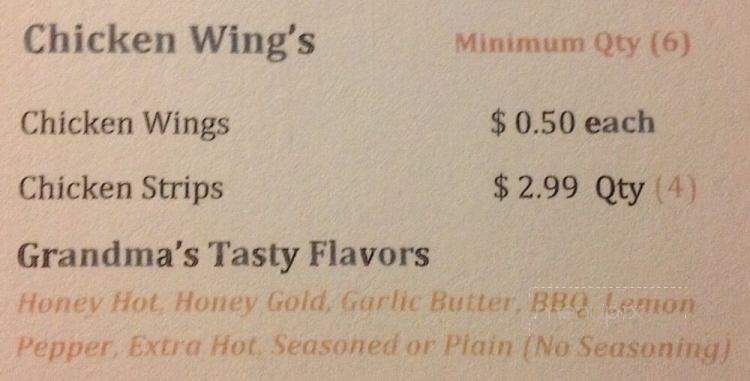 Grandma's Hands - Corinth, MS menu_pic