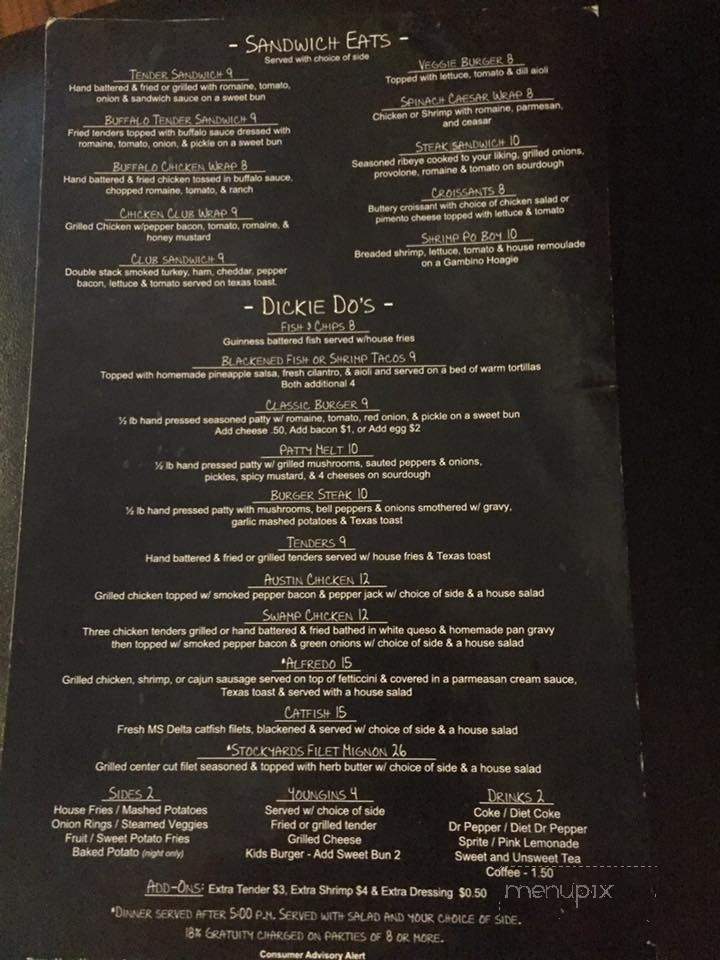 Austins On Main - Pontotoc, MS menu_pic