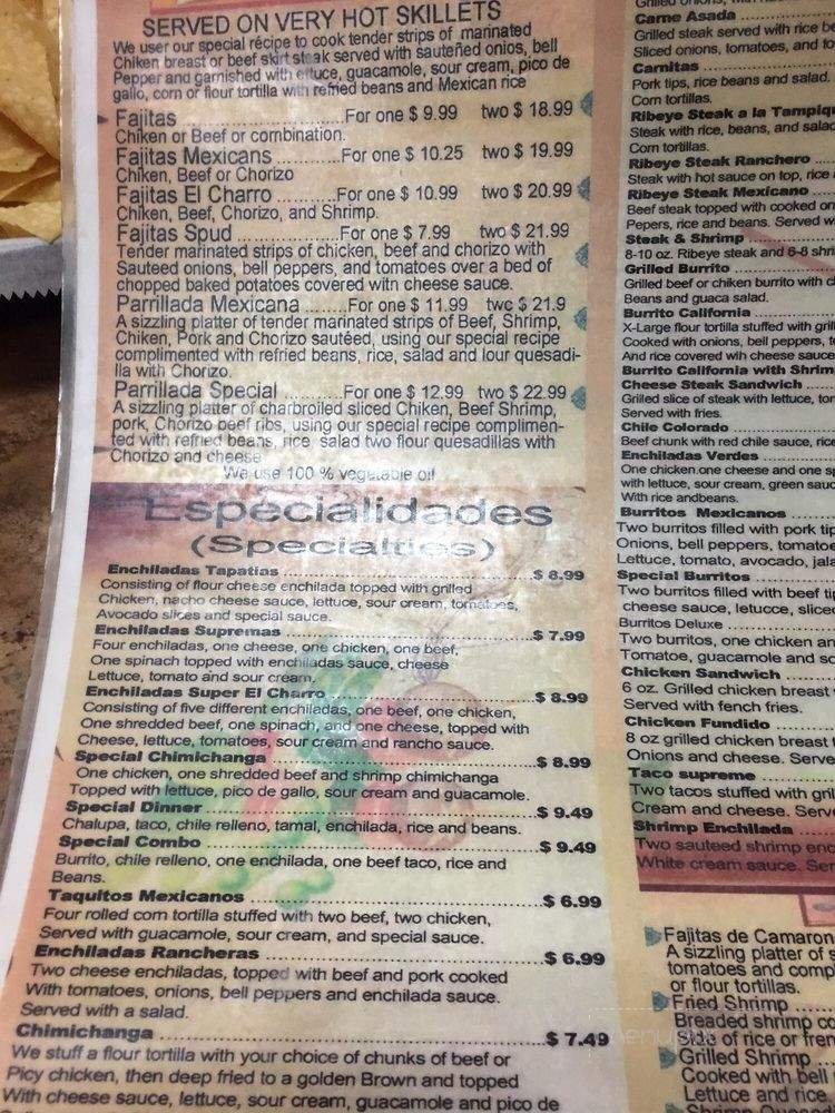 Los Encinos Mexican Grill - Calhoun City, MS menu_pic