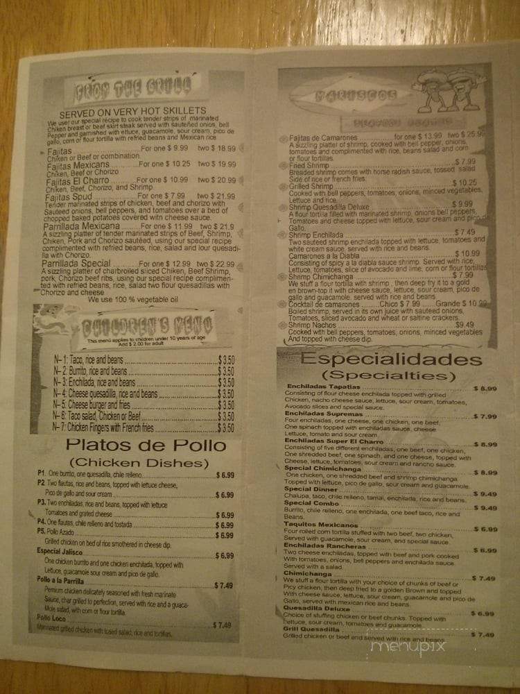Los Encinos Mexican Grill - Calhoun City, MS menu_pic