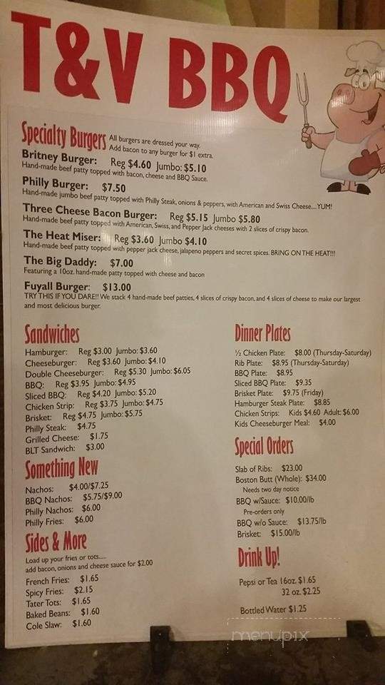 T & V Bbq - Calhoun City, MS menu_pic