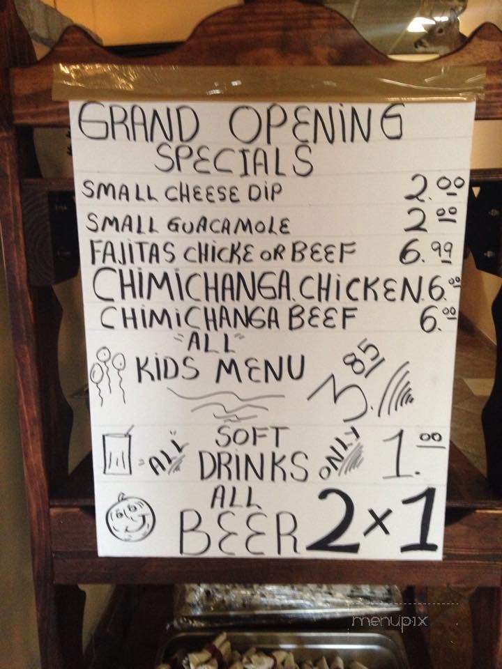Los Cazadores - Florence, MS menu_pic