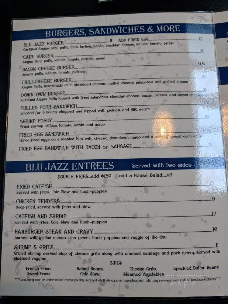 Blu Jazz Cafe - Hattiesburg, MS menu_pic