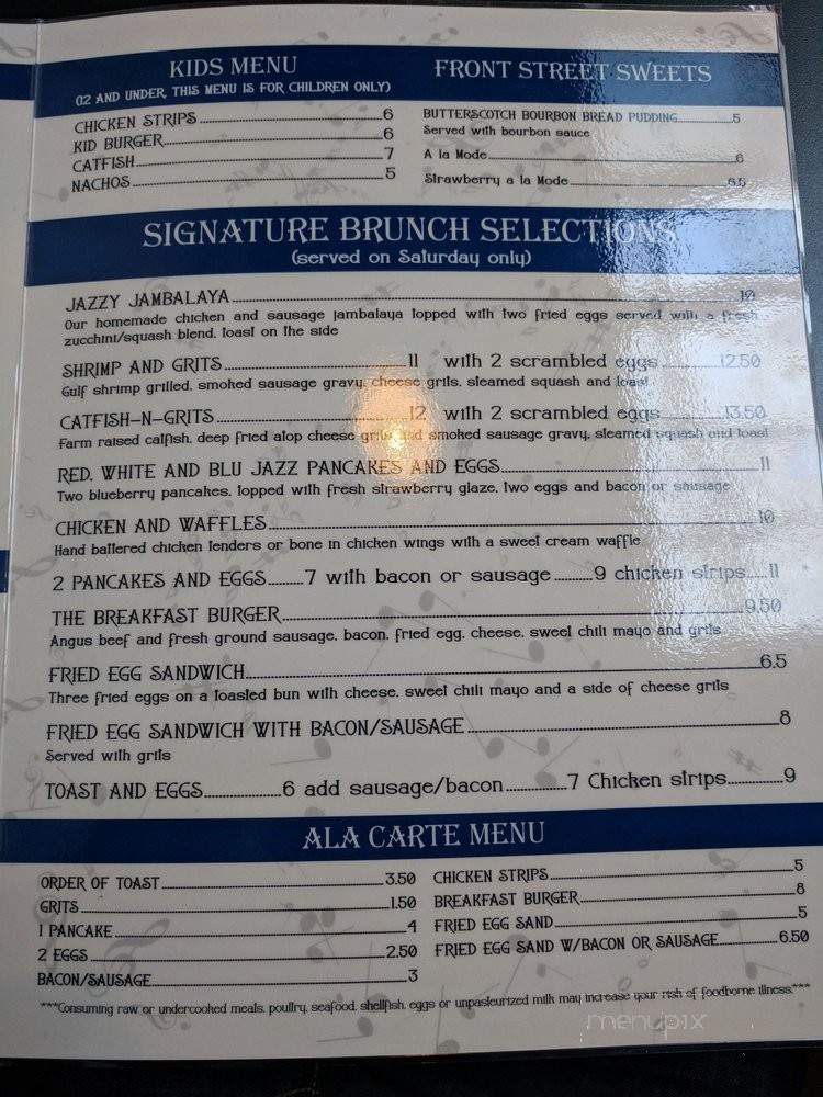 Blu Jazz Cafe - Hattiesburg, MS menu_pic