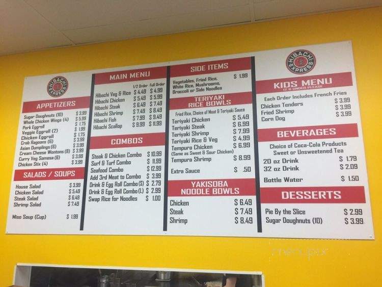 Hibachi Express - Hattiesburg, MS menu_pic