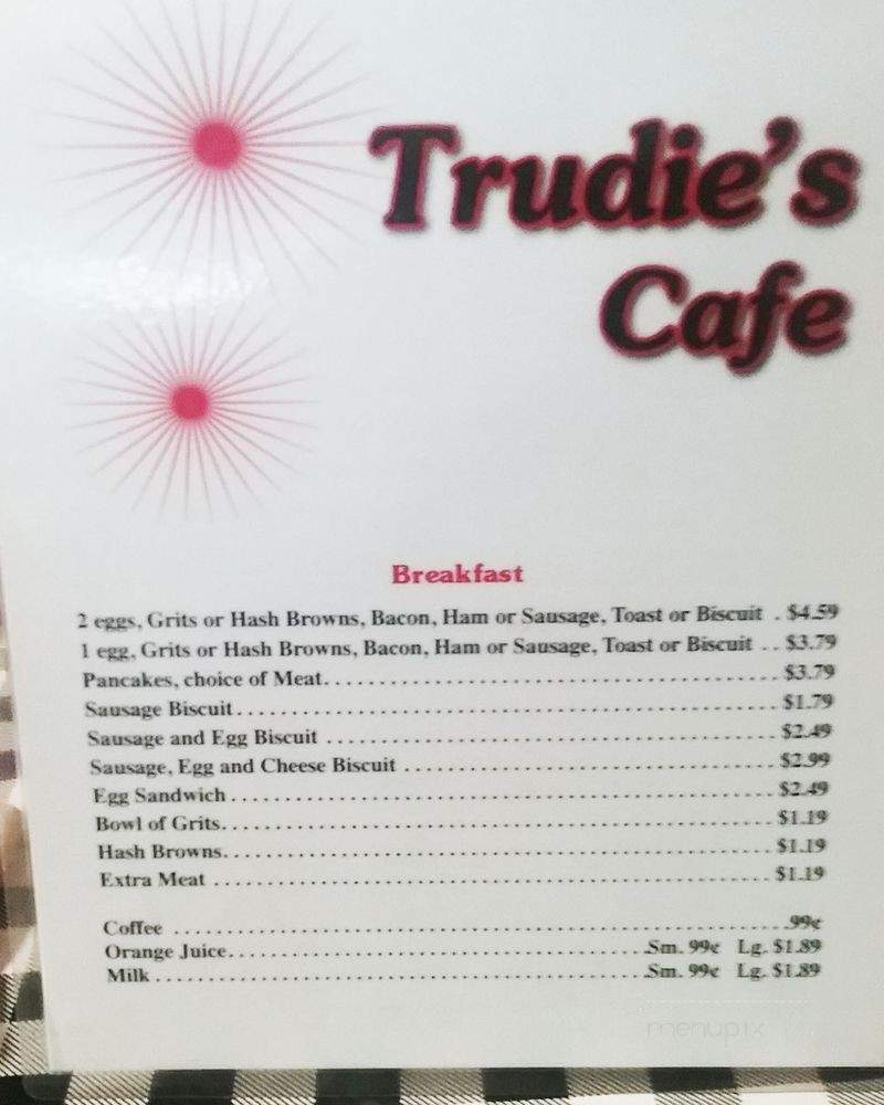Trudies - Beaumont, MS menu_pic