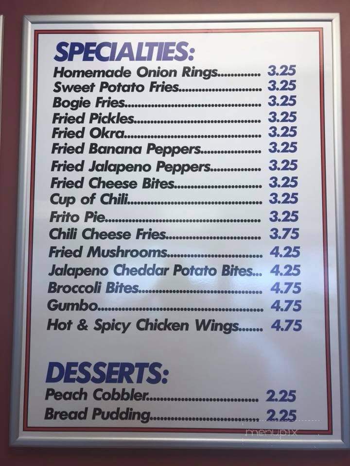 Bogie's Po-Boys Seafood & BBQ - Columbia, MS menu_pic