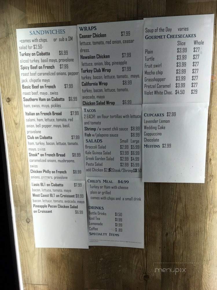 Cosmic Deli and Cheesecakes - Laurel, MS menu_pic