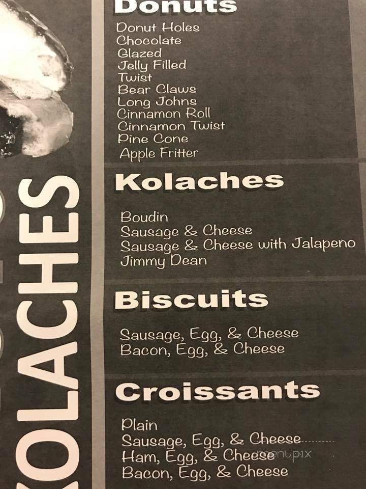 Menu of Jelly Donuts & Kolaches in Gulfport, MS 39503