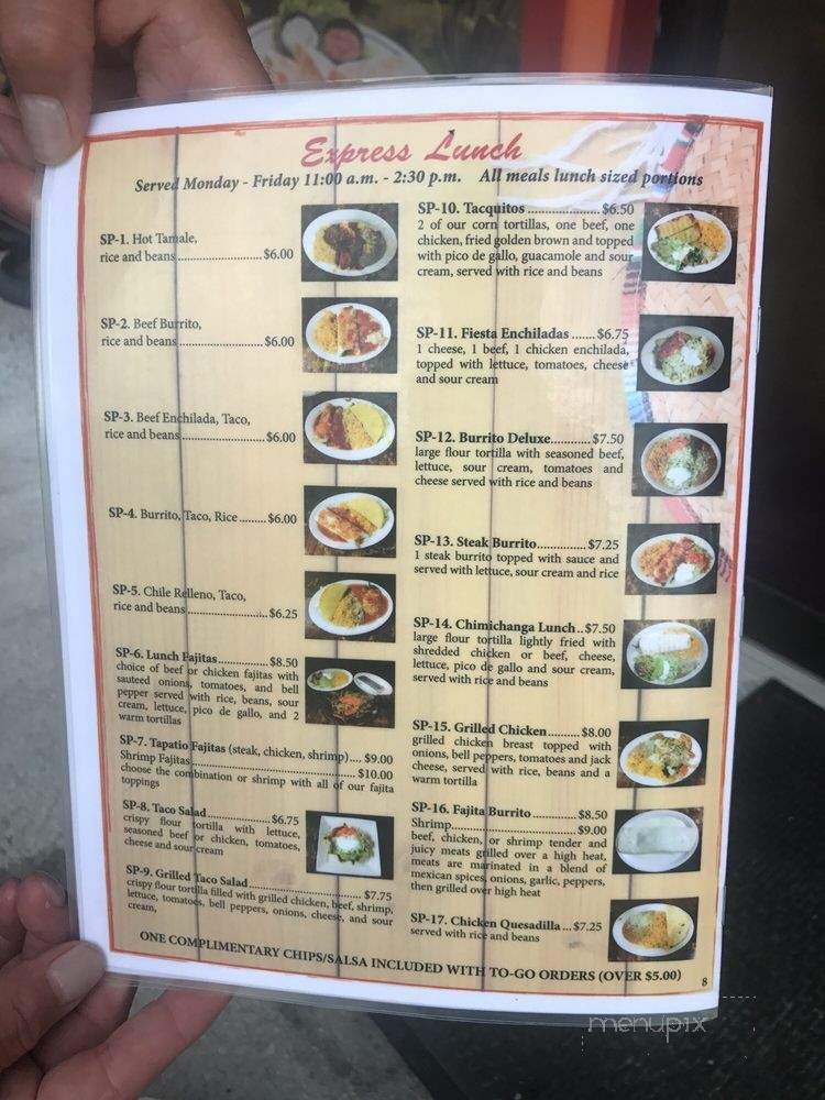 El Tapatio - Gautier, MS menu_pic