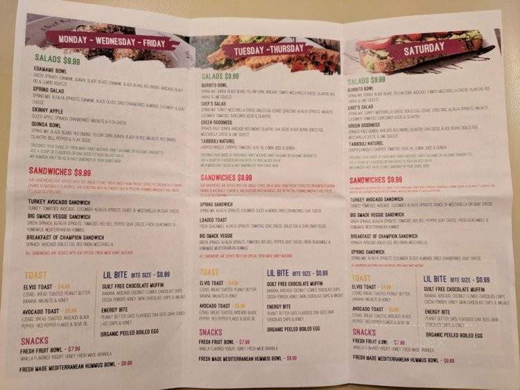 Naturel Juice Bar & Cafe - Ocean Springs, MS menu_pic
