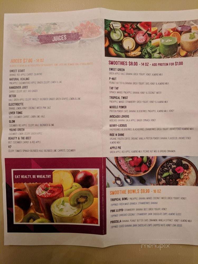 Naturel Juice Bar & Cafe - Ocean Springs, MS menu_pic