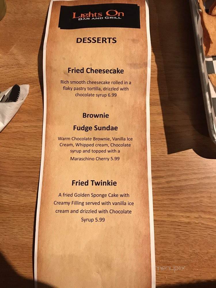 Lights on Bar and Grill - Mount Washington, KY menu_pic
