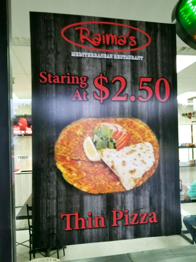 Raima's Mediterranean Restaurant - Louisville, KY menu_pic