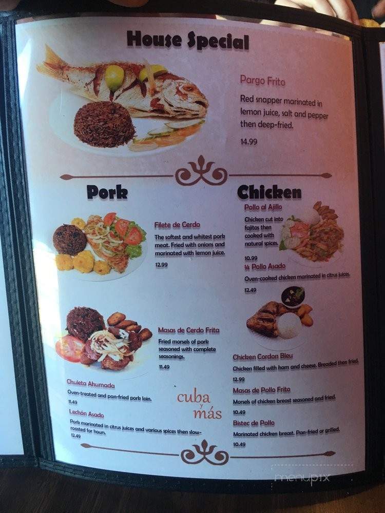 Cuba Y Mas - Louisville, KY menu_pic