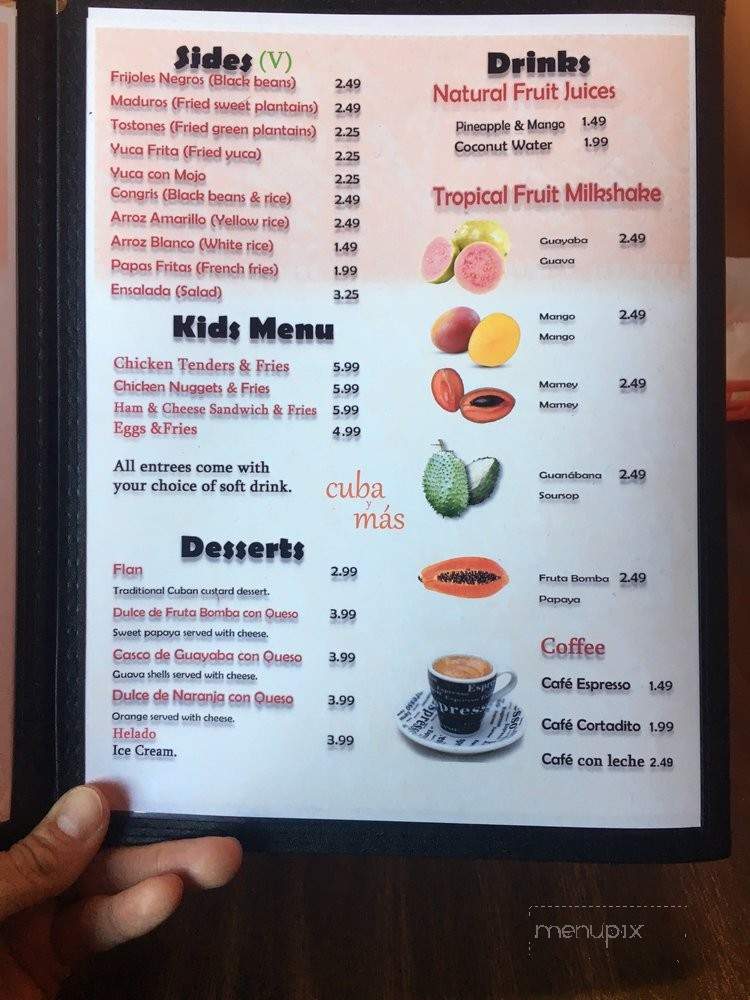 Cuba Y Mas - Louisville, KY menu_pic