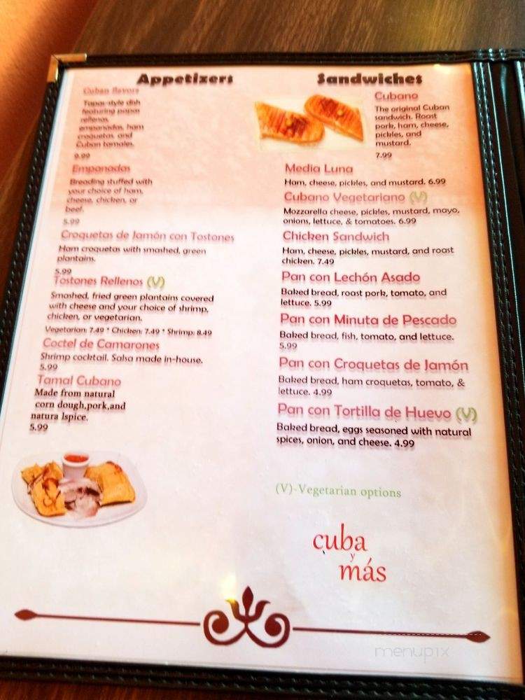 Cuba Y Mas - Louisville, KY menu_pic
